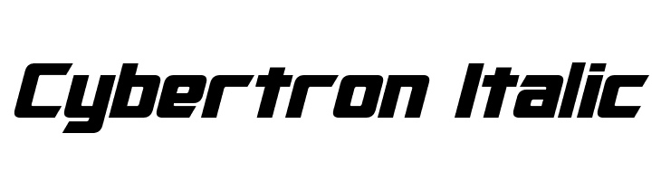 Cybertron Italic Font