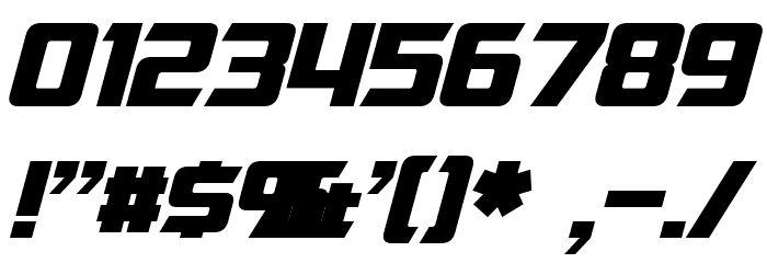 Cybertron Italic Font OTHER CHARS