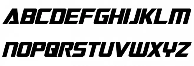 Cybertron Italic Schriftart Groß