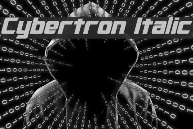 Cybertron Italic Font examples
