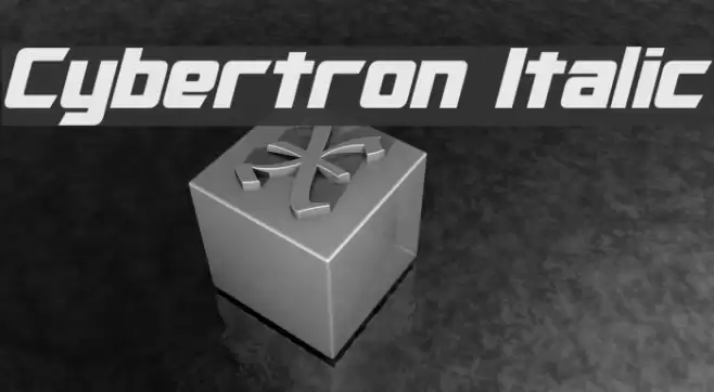 Cybertron Italic Font examples