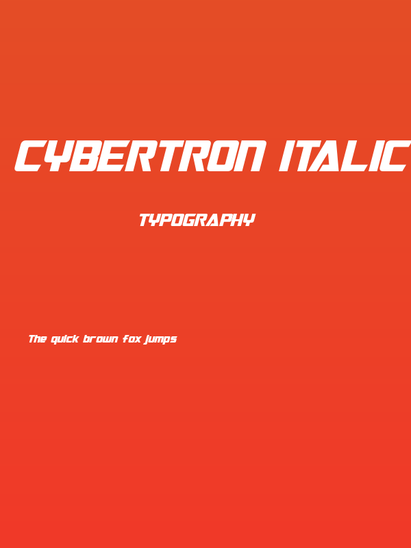 Cybertron Italic Poster