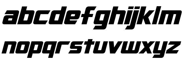 Cybertron Italic Font LOWERCASE