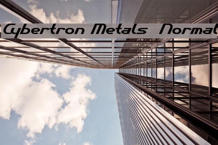 Cybertron Metals Normal Font examples