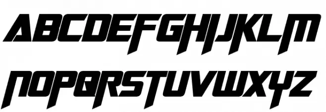 Cybertron Moviecaps Bold Italic Font Litere mari