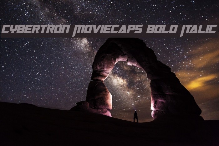 Cybertron Moviecaps Bold Italic Font examples