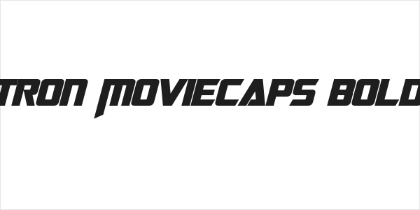 Cybertron Moviecaps Bold Italic Logo