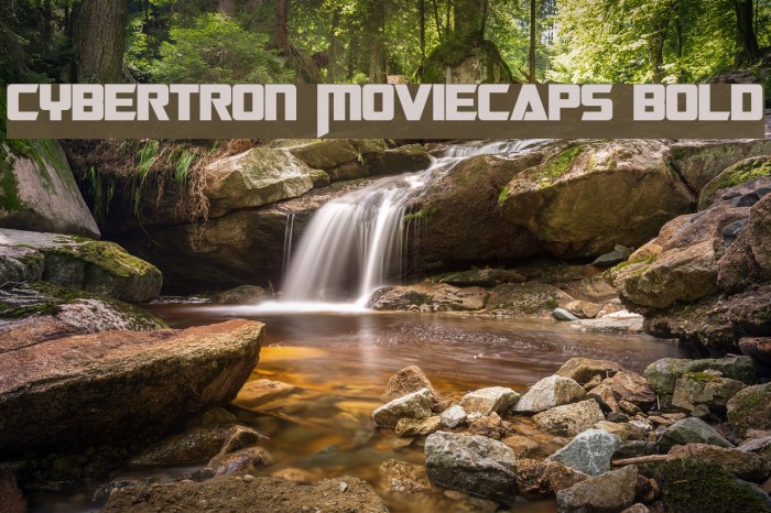 Cybertron Moviecaps Bold Font examples