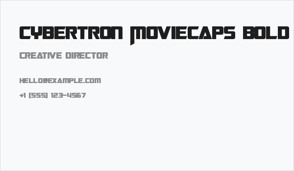 Cybertron Moviecaps Bold Business Card