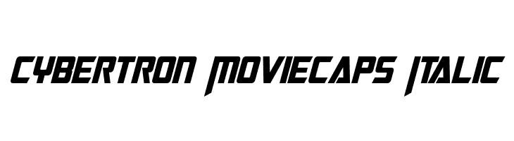 Cybertron Moviecaps Italic Шрифта