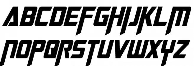 Cybertron Moviecaps Italic Fonte MAIÚSCULAS