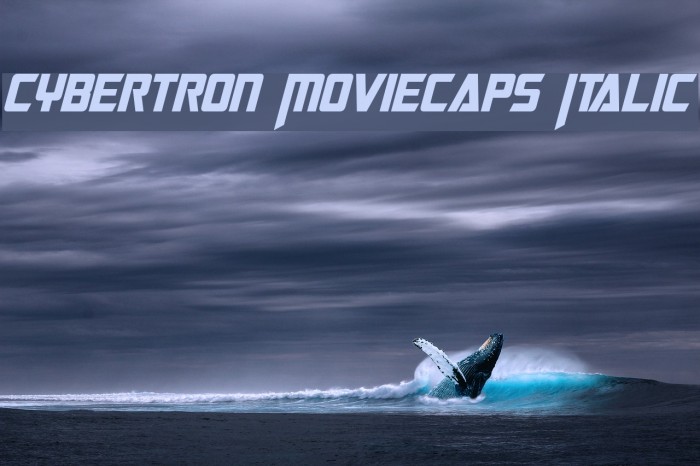 Cybertron Moviecaps Italic Шрифта examples