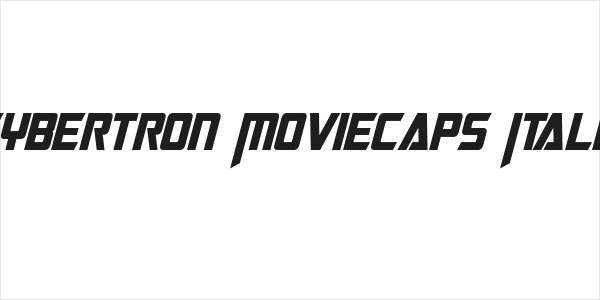 Cybertron Moviecaps Italic Logo