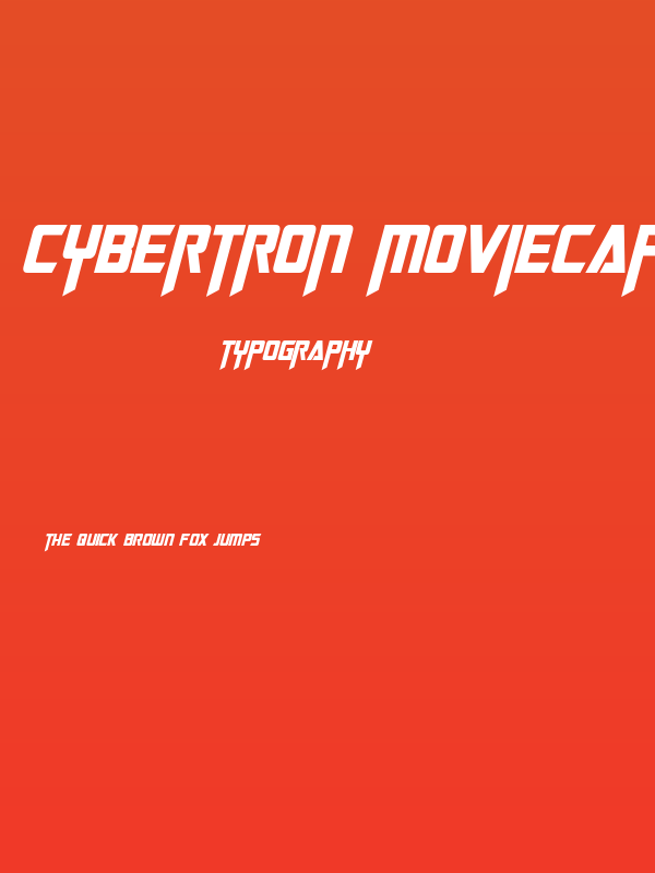 Cybertron Moviecaps Italic Poster