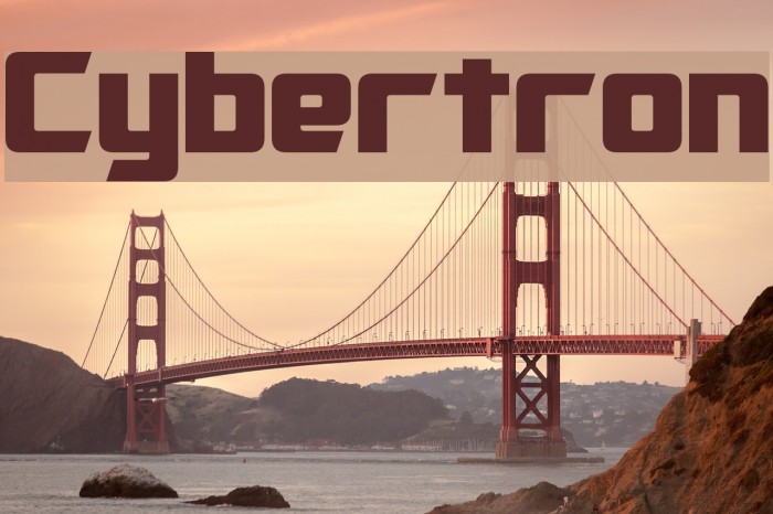 Cybertron Font examples