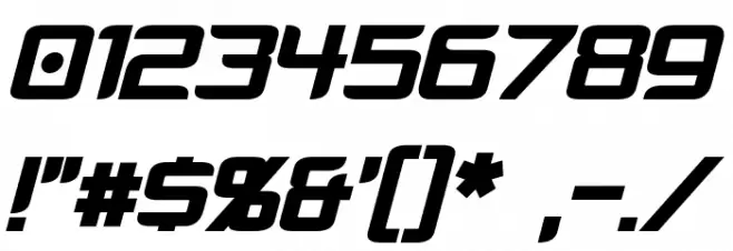 Cyberverse Bold Italic Font OTHER CHARS