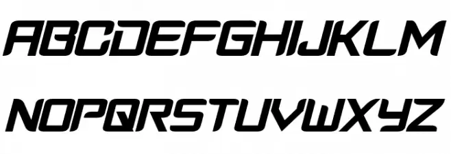 Cyberverse Bold Italic Polices MAJUSCULES