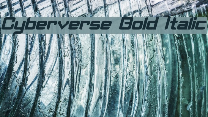 Cyberverse Bold Italic Font examples