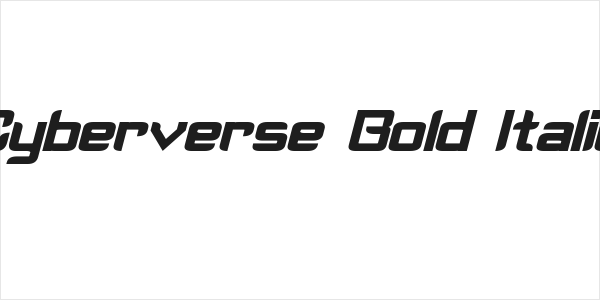 Cyberverse Bold Italic Logo