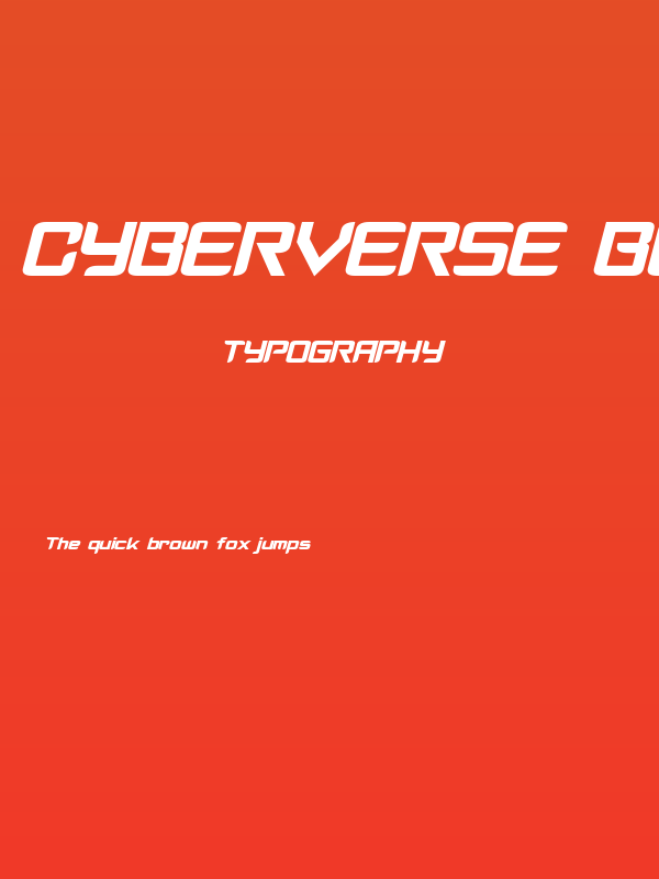 Cyberverse Bold Italic Poster