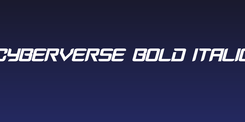 Cyberverse Bold Italic Social Header