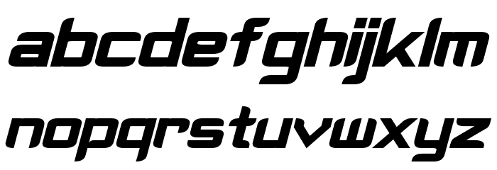 Cyberverse Bold Italic Font LOWERCASE