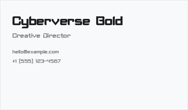 Cyberverse Bold Business Card