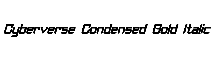 Cyberverse Condensed Bold Italic Font