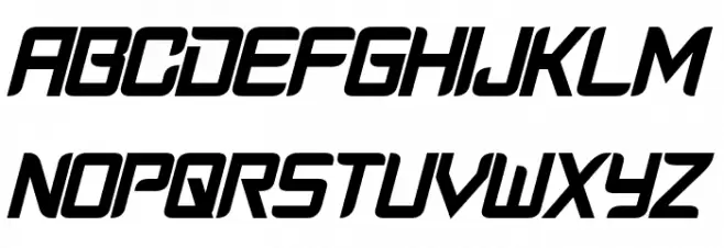Cyberverse Condensed Bold Italic 字体 大写
