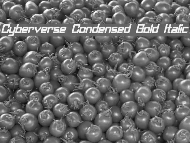 Cyberverse Condensed Bold Italic Font examples