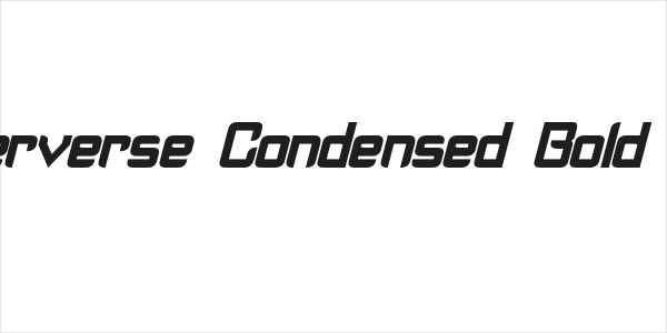 Cyberverse Condensed Bold Italic Logo