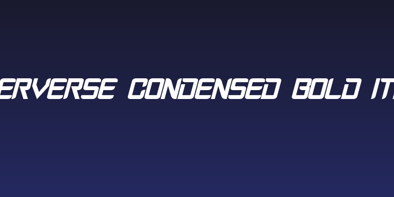 Cyberverse Condensed Bold Italic Social Header