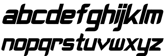 Cyberverse Condensed Bold Italic Font LOWERCASE