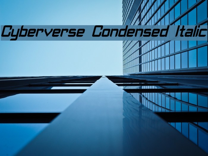Cyberverse Condensed Italic Example 1