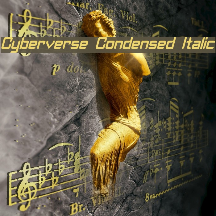 Cyberverse Condensed Italic Example 3