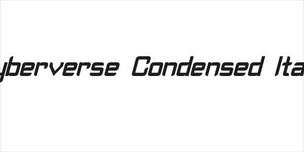 Cyberverse Condensed Italic Logo