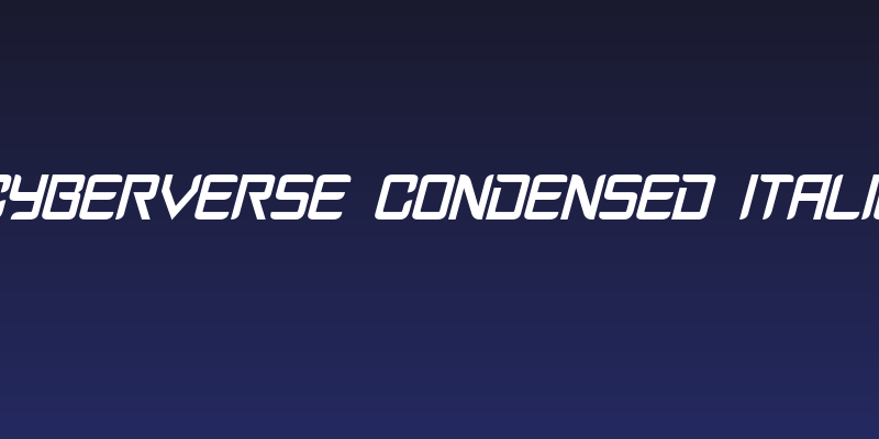 Cyberverse Condensed Italic Social Header