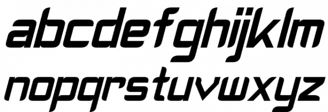 Cyberverse Condensed Italic Шрифта строчной