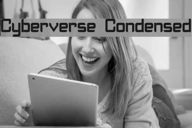 Cyberverse Condensed Font examples