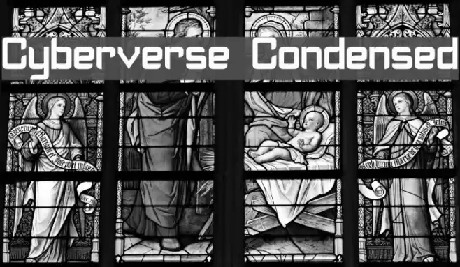 Cyberverse Condensed Font examples