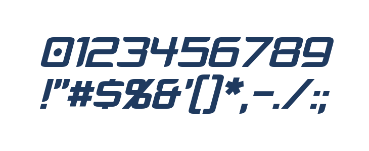 Cyberverse Italic Other Characters