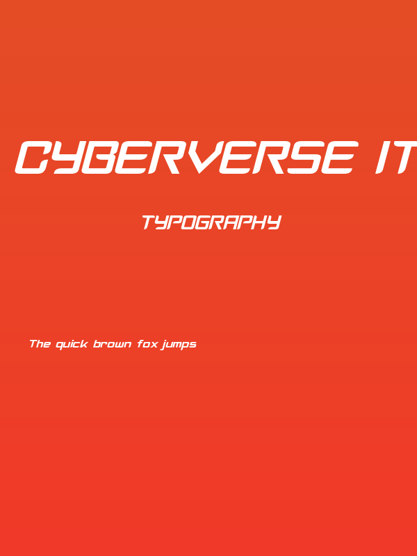 Cyberverse Italic Poster
