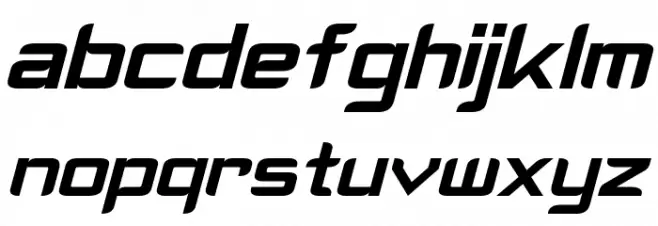 Cyberverse Italic Font LOWERCASE
