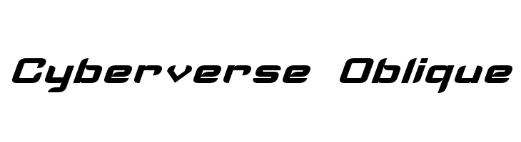 Cyberverse Oblique  Frei Schriftart Herunterladen