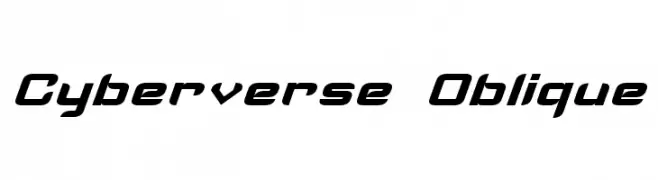 Cyberverse Oblique  Descarca Fonturi Gratis