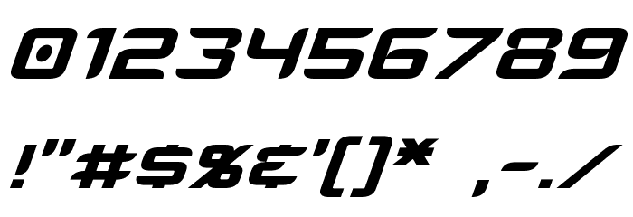 Cyberverse Oblique Font OTHER CHARS