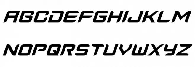 Cyberverse Oblique Polices MAJUSCULES