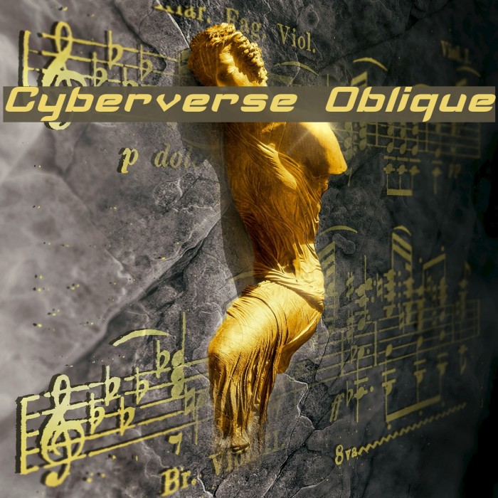 Cyberverse Oblique Font examples