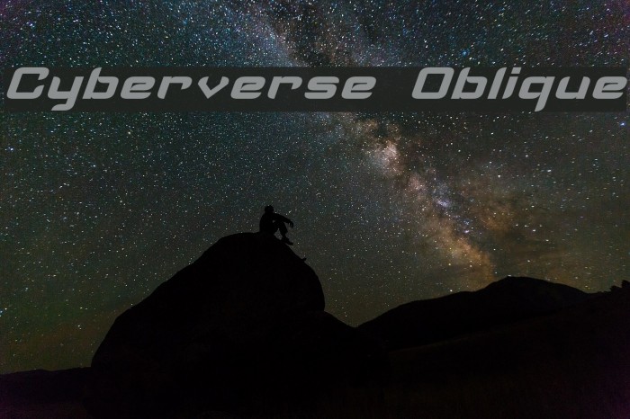 Cyberverse Oblique Font examples