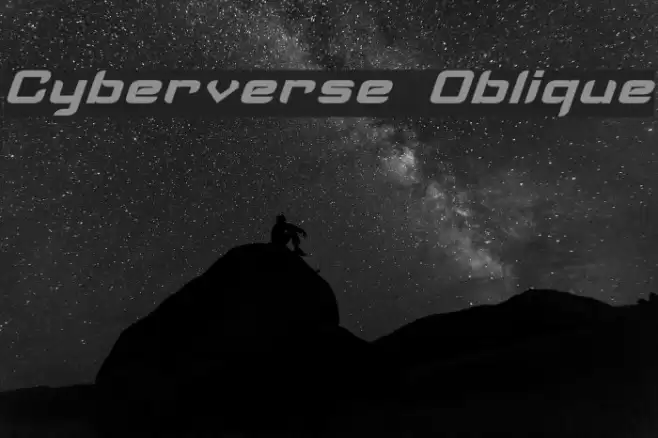 Cyberverse Oblique Шрифта examples